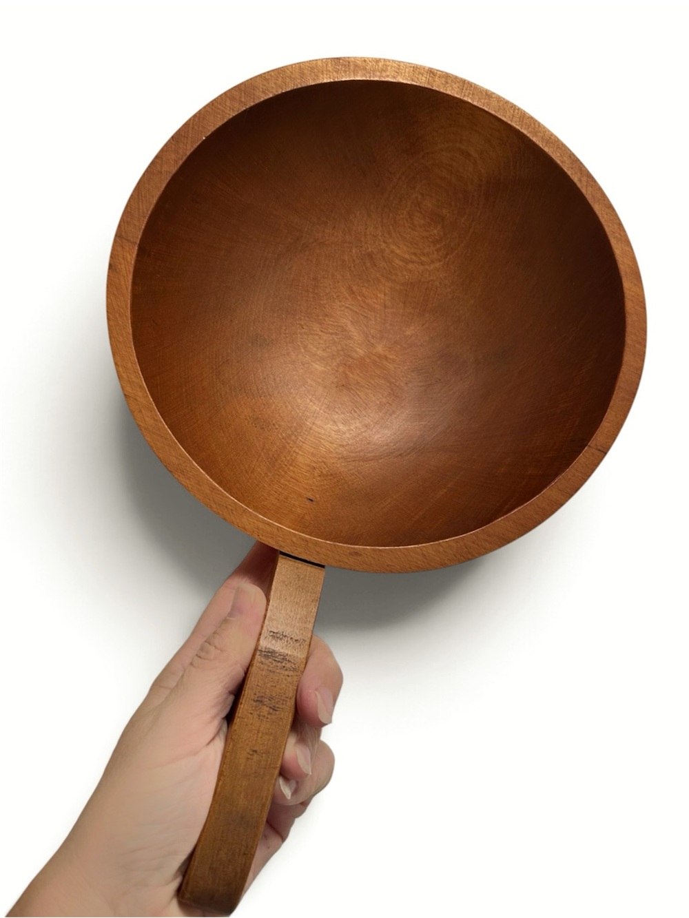 Vintage Baribocraft Wooden Handled Serving Bowl - Brown
